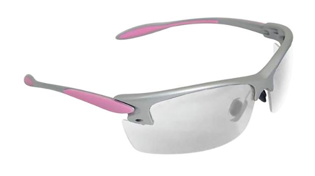 Picture of Radians PG0810CS Ladies Range Eyewear Women Clear Lens Gray with Coral Accents Frame