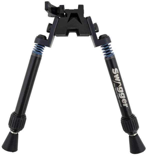 Picture of Swagger SWAGBPSFR10 SFR10 Flex to Rigid QD Bipod with Black Finish, Picatinny Attachment & 6-10.50" Vertical Adjustment