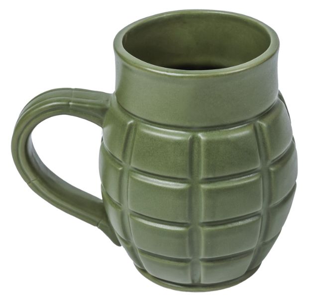 Picture of Caliber Gourmet CBGM1043 Caliber Gourmet Grenade Mug Green Ceramic Grenade