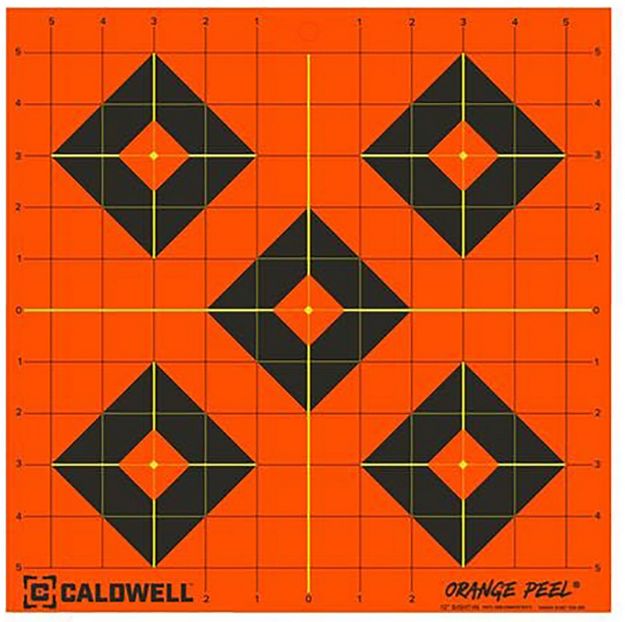 Picture of Caldwell 1166104 Orange Peel  Self-Adhesive Paper Black/Orange  12" Diamond 5 Pack