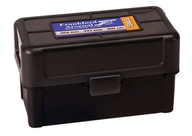 Picture of Frankford Arsenal 1083786 Hinge-Top Ammo Box 17/204/223Cal Black Polymer 50rd