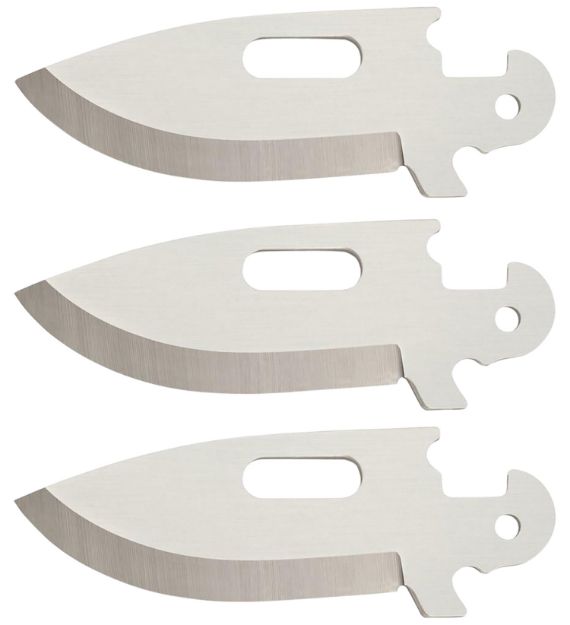 Picture of Cold Steel CS40AP3AZ Click-N-Cut Blades For Click-N-Cut Knife Drop Point 2.50" 420J2 SS Blade Silver 3 Blades