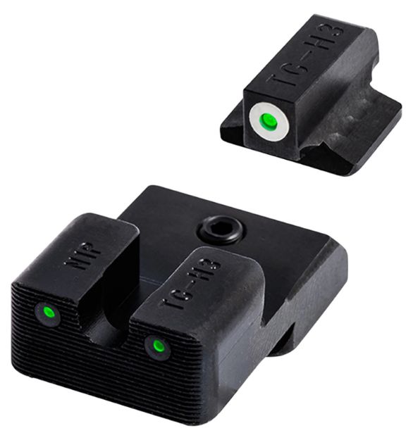 Picture of TruGlo TGTG231G3MC Tritium Pro  Black | Green Tritium Orange Outline Front Sight Green Tritium Rear Sight