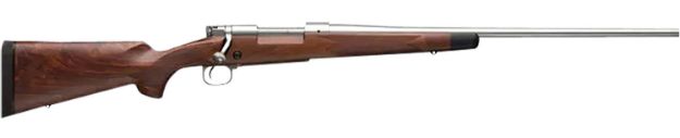 Picture of Winchester Repeating Arms 535235236 Model 70 Super Grade 338 Win Mag 3+1 26", Matte Stainless Barrel/Rec, Grade V/VI Satin Walnut Stock