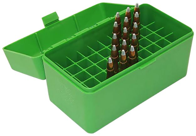 Picture of MTM Case-Gard RS5010 Ammo Box Flip-Top 223Rem/204Ruger Green Polypropylene 50rd