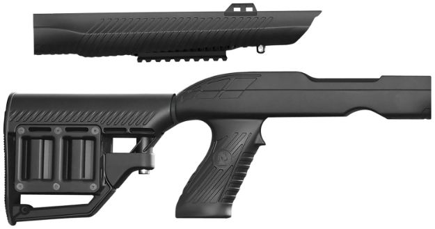 Picture of ADAPTIVE TACTICAL AT02020 Tac-Hammer RM4 Black Synthetic, Adjustable Stock with Magazine Compartments, Stowaway Accessory Rail, Fits Ruger 10/22 Takedown (Factory Tapered Barrel)