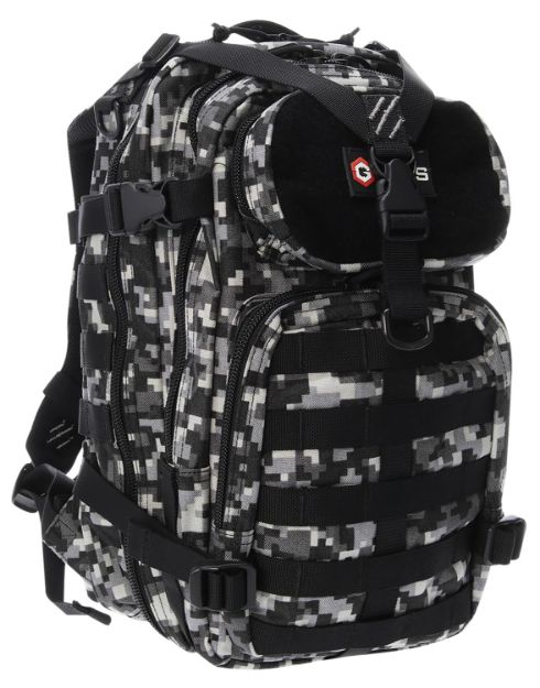 Picture of GPS Bags T1611BOBGD Tactical Bugout Bag Backpack Gray Digital 600D Polyester 2 Handguns