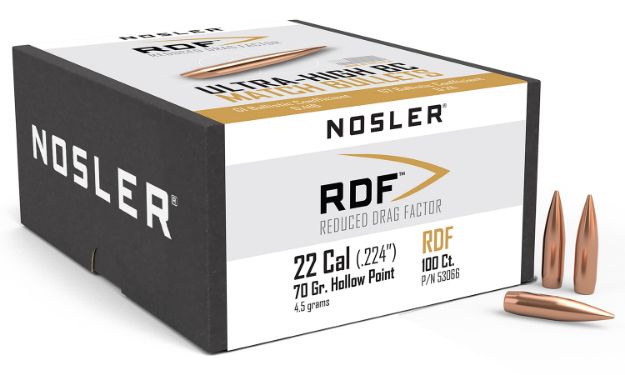 Picture of Nosler 53066 RDF Match 22Cal 70gr Hollow Point Boat Tail 100/Box