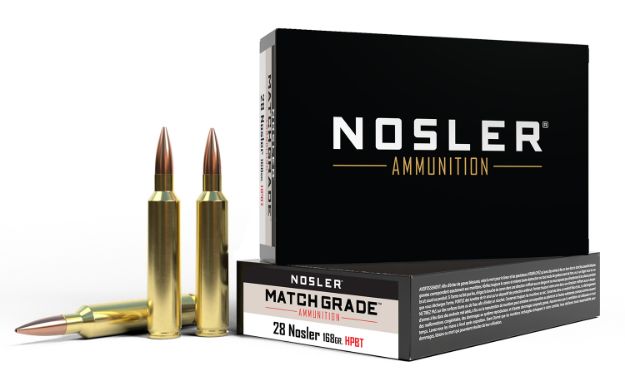 Picture of Nosler 51287 Match Grade  28Nosler 168gr Custom Competition Hollow Point Boat Tail 20 Per Box/10 Case