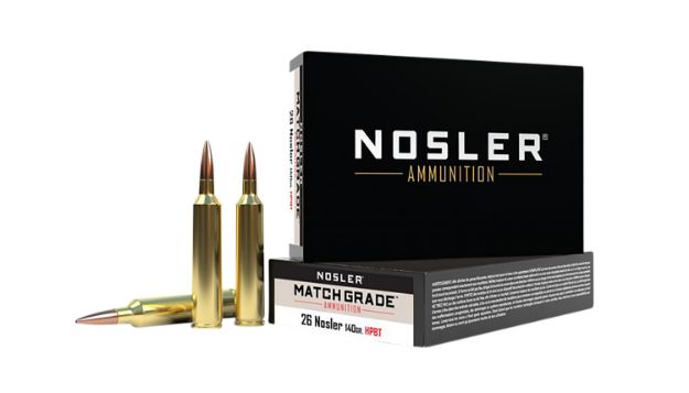 Picture of Nosler 51288 Match Grade  26Nosler 140gr Custom Competition Hollow Point Boat Tail 20 Per Box/10 Case