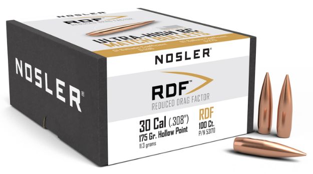 Picture of Nosler 53170 RDF Match 30Cal 175gr Hollow Point Boat Tail 100/Box