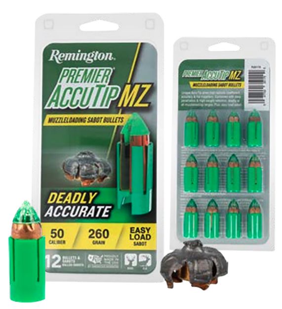 Picture of Remington Ammunition R20179 Premier AccuTip  50Cal 260gr Sabot Slug 12 Per Box/12 Case