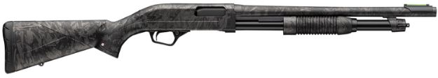 Picture of Winchester Repeating Arms 512457695 SXP Defender Compact 20 Gauge Pump 3" 5, 2 3/4" Shells 18" Forged Carbon Hydrodip Steel Barrel, Aluminum Receiver, Fixed Forged Carbon Hydrodip Synthetic Stock