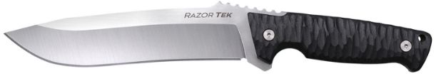 Picture of Cold Steel CSFX65RZR Razor Tek  EDC 6.50" Fixed Clip Point Plain Satin 4116 Krupp SS Blade, 6.13" Black Textured