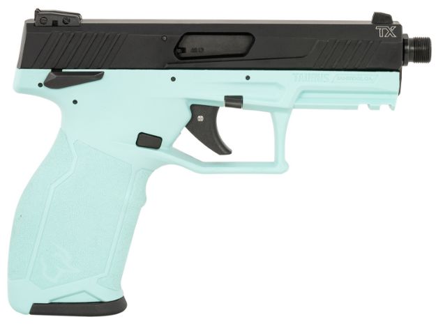 Picture of Taurus 1TX22141C10 TX22  Full Size Frame 22 LR 10+1 4" Matte Black Hard Coat Anodized Cyan/Black