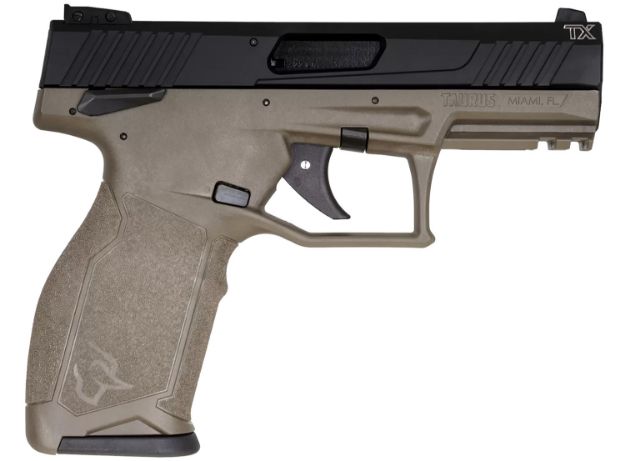 Picture of Taurus 1TX22141O10 TX22  Full Size Frame 22 LR 10+1 4" Matte Black Hard Coat Anodized OD Green w/Black Controls