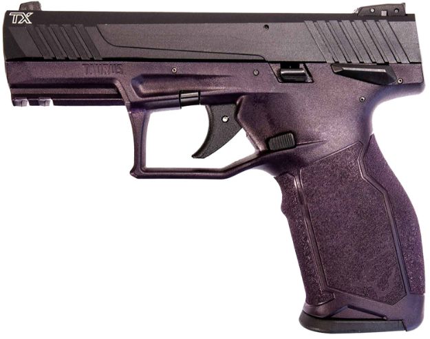 Picture of Taurus 1TX22141P TX22  Full Size Frame 22 LR 16+1 4" Matte Black Hard Coat Anodized Purple Wine/Black