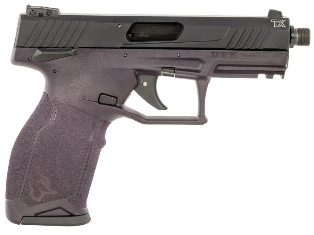 Picture of Taurus 1TX22141P10 TX22  Full Size Frame 22 LR 10+1 4" Matte Black Hard Coat Anodized Purple Wine