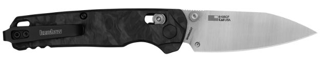 Picture of Kershaw 6105CF Bel Air  Folding/Reverse Tanto Plain Blackwash CPM MagnaCut Steel Blade/Bright Nickel Cerakote 6061-T6 Aluminum Handle