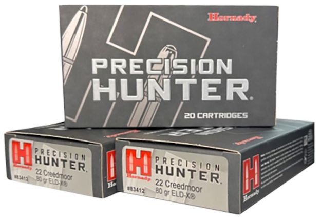 Picture of Hornady 83412 Precision Hunter  22Creedmoor 80gr Extremely Low Drag-eXpanding 20 Per Box/10 Case