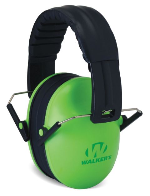 Picture of Walker's GWPFKDMLG Baby & Kids Folding Muff 23 dB Over the Head Lime Green/Black Polymer