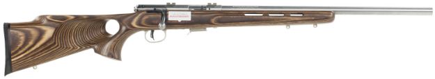 Picture of Savage Arms 94725 93 BTVS 22 WMR Caliber with 5+1 Capacity, 21" Barrel, Satin Stainless Metal Finish, Fixed Thumbhole Natural Brown Laminate Stock & AccuTrigger Right Hand (Full Size)