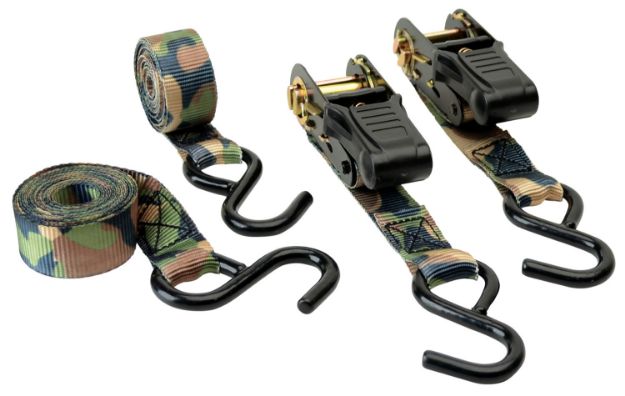 Picture of HME RS4PK Camouflage Ratchet Tie Down Straps Camouflage 4 Pack