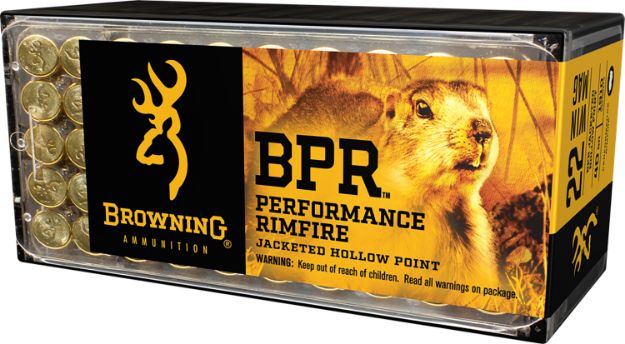 Picture of Browning Ammo B195122050 BPR Performance Rimfire  22WMR 40gr Jacket Hollow Point 50 Per Box/20 Case