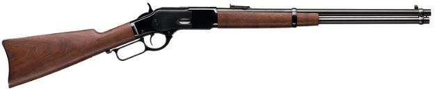 Picture of Winchester Repeating Arms 534255140 Model 1873 Carbine Full Size 44-40 Win 10+1 20" Brushed Polish Blued Sporter Barrel, Brushed Polish Blued Steel Receiver, Black Walnut Straight Grip Wood Stock