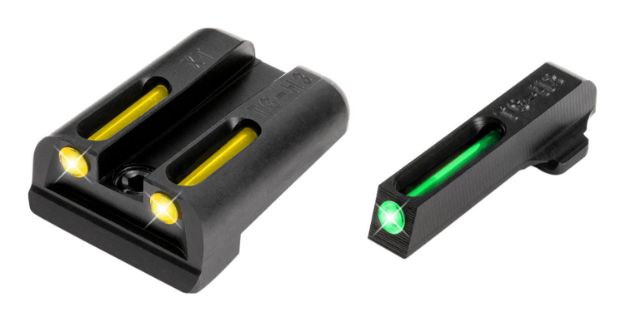 Picture of TruGlo TG131XTY TFO  Green/Tritium/Fiber Optic Front Sight-Yellow/Tritium/Fiber Optic Rear Sight Springfield Armory XD