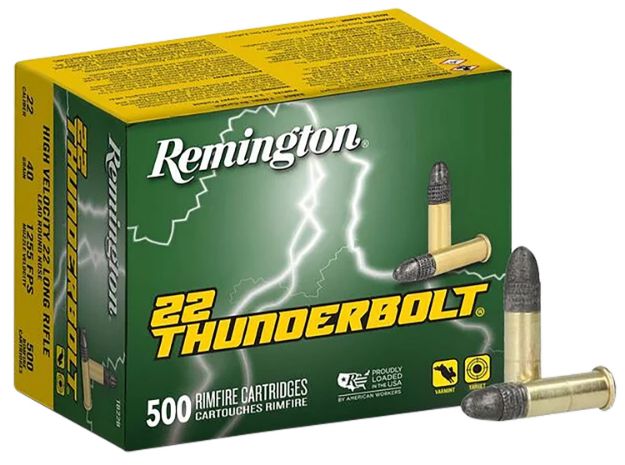 Picture of Remington Ammunition 21241 Thunderbolt Bulk 22LR 40gr Round Nose 500 Per Box/10 Case