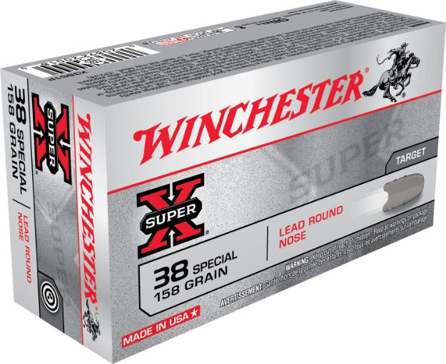 Picture of Winchester Ammo X38S1P Super X  38Special 158gr Lead Round Nose 50 Per Box/10 Case