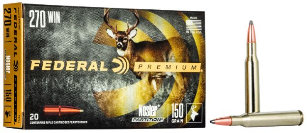 Picture of Federal P270E Premium  270Win 150gr Nosler Partition 20 Per Box/10 Case