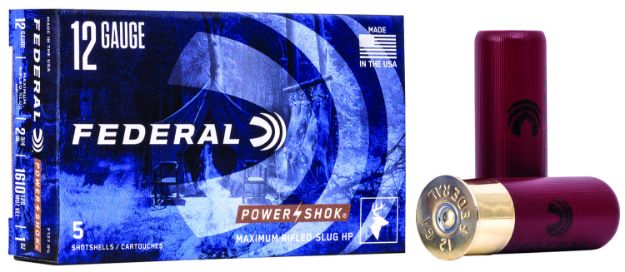 Picture of Federal F127RS Power-Shok Shotshell 12Gauge 2.75" 1oz RifledSlug Shot 5 Per Box/50 Case