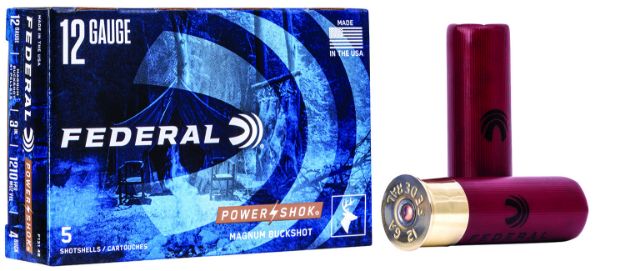 Picture of Federal F1314B Power-Shok Magnum 12Gauge 3" 41Pellets 1 15/16oz 4BuckShot 5 Per Box/50 Case