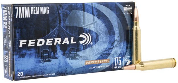 Picture of Federal 7RB Power-Shok  7mmRemMag 175gr Jacketed Soft Point 20 Per Box/10 Case