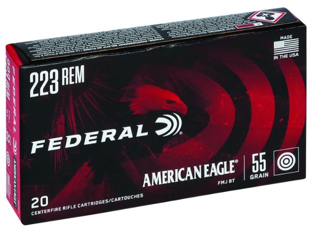 Picture of Federal AE223 American Eagle Rifle 223Rem 55gr Full Metal Jacket Boat Tail 20 Per Box/25 Case