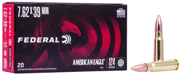 Picture of Federal A76239A American Eagle Rifle 7.62x39mm 124gr Full Metal Jacket 20 Per Box/25 Case