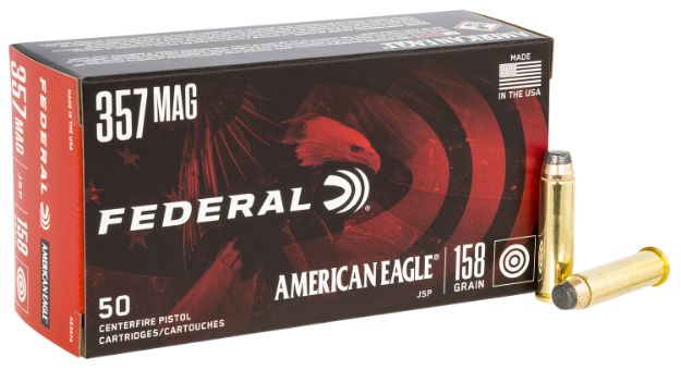 Picture of Federal AE357A American Eagle Handgun 357Mag 158gr Jacketed Soft Point 50 Per Box/20 Case