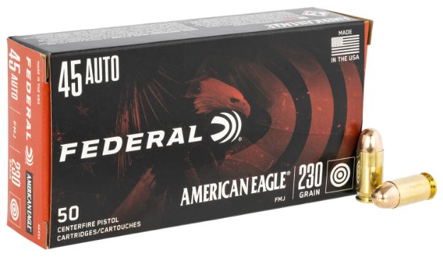 Picture of Federal AE45A American Eagle Handgun 45ACP 230gr Full Metal Jacket 50 Per Box/20 Case