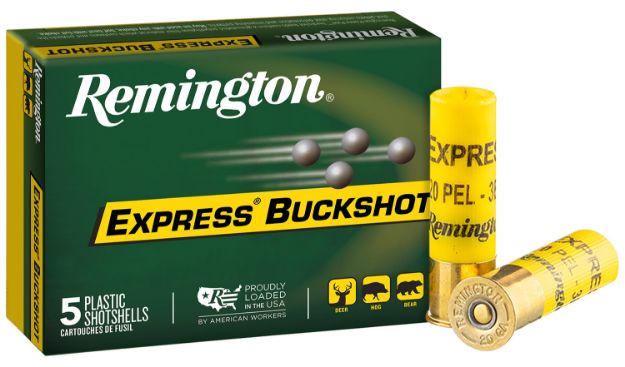 Picture of Remington Ammunition 20630 Express Buckshot 20Gauge 2.75" 3Buck Shot 5 Per Box/50 Case