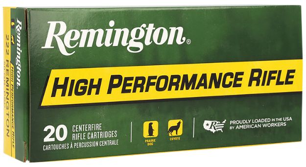 Picture of Remington Ammunition 21303 High Performance Rifle 222Rem 50gr Pointed Soft Point 20 Per Box/10 Case