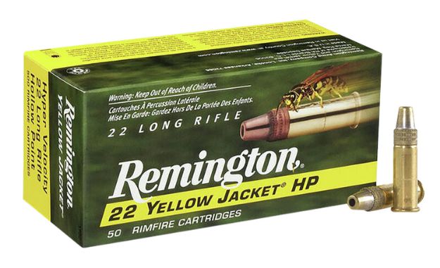 Picture of Remington Ammunition 21074 Yellow Jacket Rimfire 22LR 33gr Truncated Cone Hollow Point 50 Per Box/100 Case