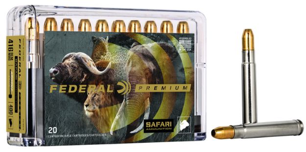 Picture of Federal P416RT2 Premium Safari Cape-Shok 416RemMag 400gr Trophy Bonded Sledgehammer Solid 20 Per Box/10 Case