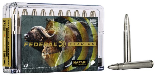 Picture of Federal P375T1 Premium Safari Cape-Shok 375H&HMag 300gr Trophy Bonded Bear Claw 20 Per Box/10 Case