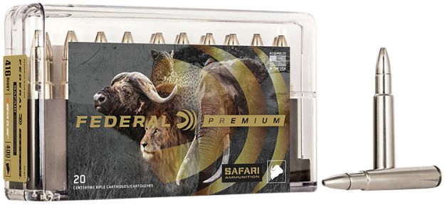 Picture of Federal P416T1 Premium Safari Cape-Shok 416Rigby 400gr Trophy Bonded Bear Claw 20 Per Box/10 Case