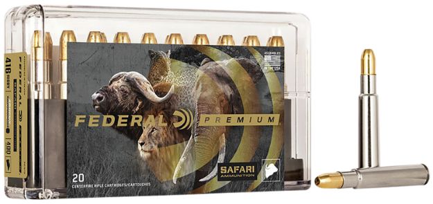 Picture of Federal P416T2 Premium Safari Cape-Shok 416Rigby 400gr Trophy Bonded Sledgehammer Solid 20 Per Box/10 Case