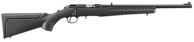 Picture of Ruger 8313 American Rimfire Compact Compact 17 HMR 9+1 18" Satin Blued Steel Barrel, Satin Blued Steel Drilled & Tapped Receiver,  Black Synthetic Adjustable Stock, Right Hand