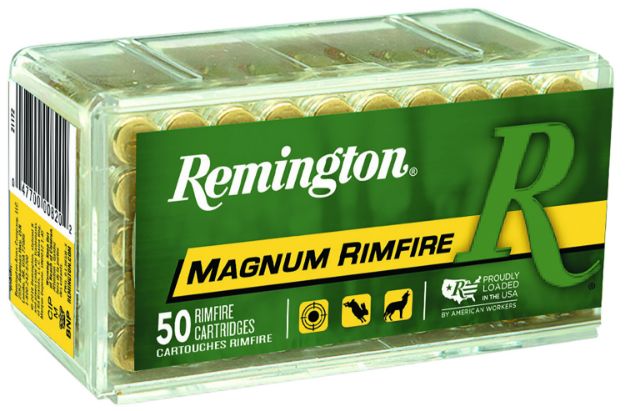 Picture of Remington Ammunition 21170 Magnum Rimfire  22WMR 40gr Jacketed Hollow Point 50 Per Box/40 Case