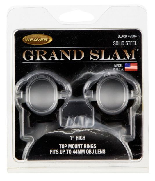 Picture of Weaver Mounts 49304 Grand Slam  Black 1" High